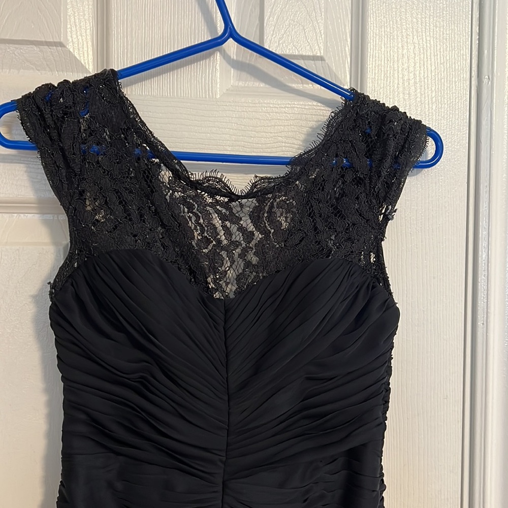 Adriana Papell Navy blue long dress for women. For Prom/ Weddings, Birthdays.